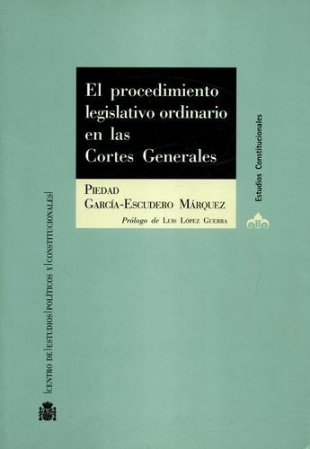 Libro Procedimiento Legislativo Ordinario En Las Cortes Gen