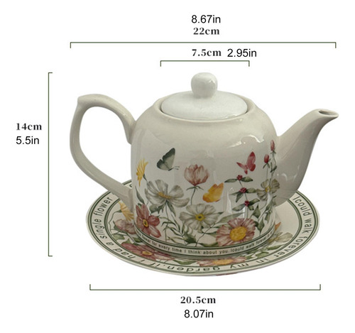 Porcelain Teapot Beverage Jug Tea Kettle For Party Tea House