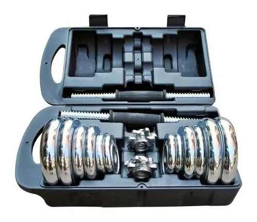 Kit Mancuernas Pesas 20 Kg Juego De Mancuernas Cromadas Env o gratis