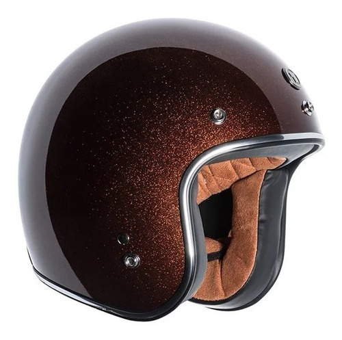 Casco para moto abierto Torc 3/4 Face Retro T-50  rootbeer mega flake talla XL 