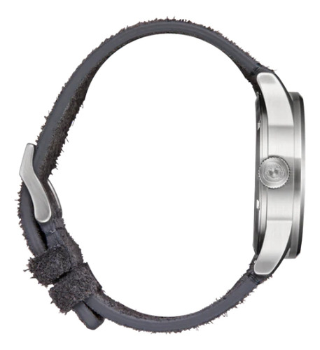 Reloj Nixon Sentry Solar Leather Gunmetal Malla Gris Bisel Plateado