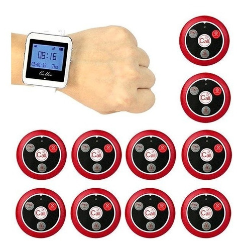 Kit 03 Relógio E 13 Pagers - Chama Garçom, Prof. Academia...