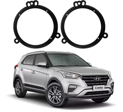 Par De Aro Adaptador De Alto Falante 6 Hyundai Creta