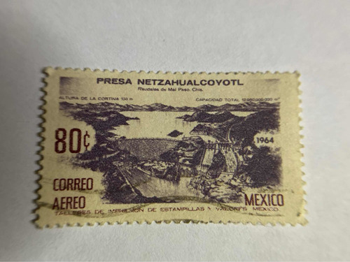 Sello México De 1964 Presa Netzahualcoyot 