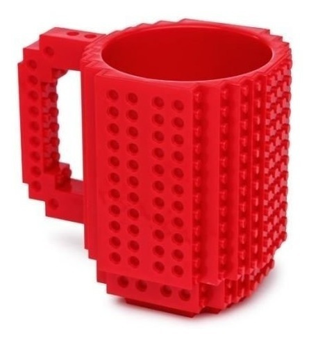 Caneca Blocos Para Montar | Bloquinhos | 350ml | Vermelho