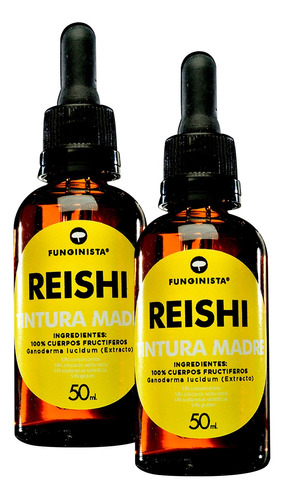 Tintura Madre Reishi 50ml X2 Efecto Antioxidante Funginista