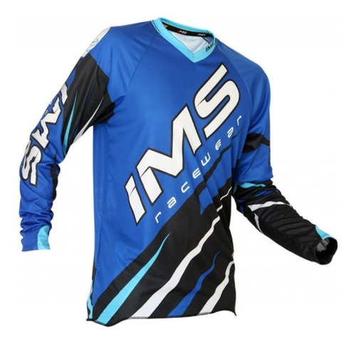 Camisa Motocross Bicicross Ims Action Azul Tamanho P