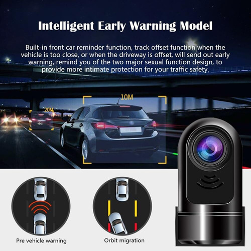 1080p Hd 360° Rotación Mini Adas Dashcam Para Auto