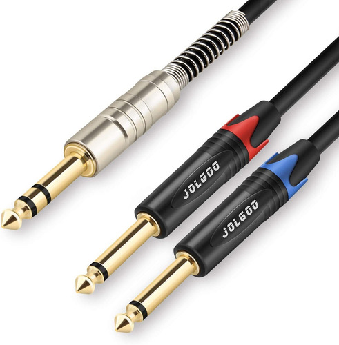 Cable Trs A Doble Cable De Conexion Estereo Ts Mono De 1/4