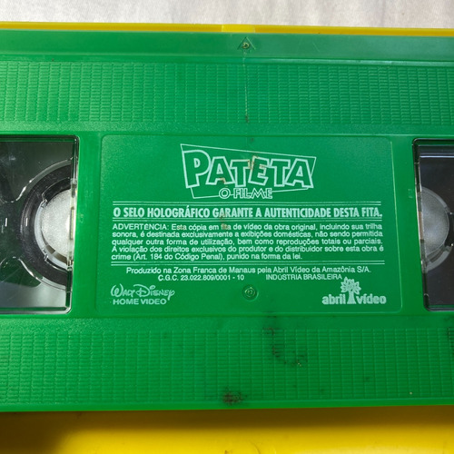 Vhs Pateta - O Filme Desenho Walt Disney (Usado)