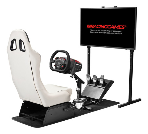 Silla Gamer Blanco Simulador Thrustmaster Fanatec Logitech