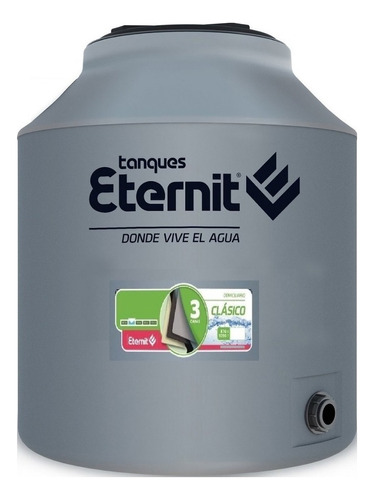 Tanque de agua Eternit Clásico Clásico tricapa vertical polietileno 850L de 1130 mm x 1070 mm