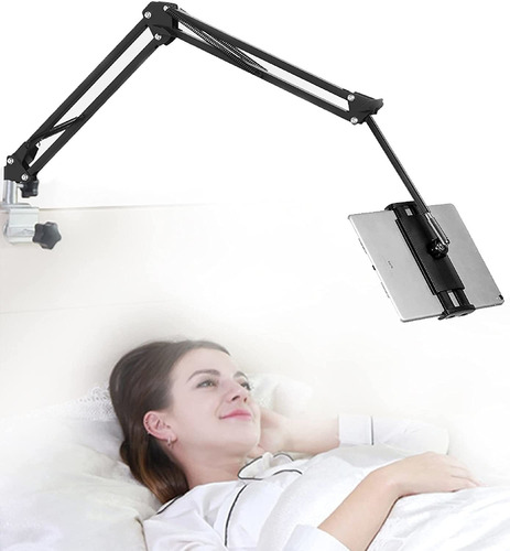 Soporte Para Cama De Tablet/celular De 4.7  A 12.9  Negro