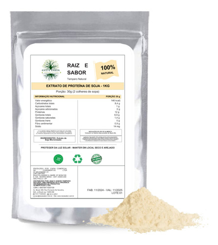 Extrato De Soja 100% Natural 1kg Para Bebidas E Saudáveis