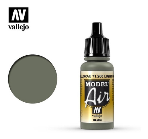 Tinta Light Grey Rlm63 71260 Model Air Vallejo Modelismo