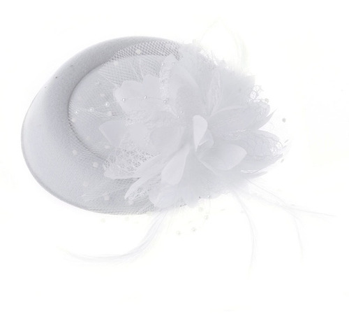 Fascinator Hats Headband Feminino Pena Flor Noivas Cabelo A