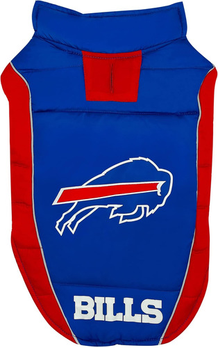 Chaleco Acolchado Nfl Buffalo Bills Para Perros Y Gatos, Tal