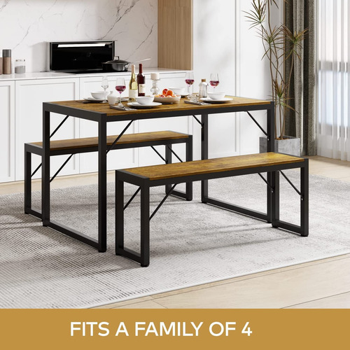 Gizoon Juego De Mesa De Comedor De 45.5 Pulgadas Para 4 Color De La Tapa Color De Las Patas