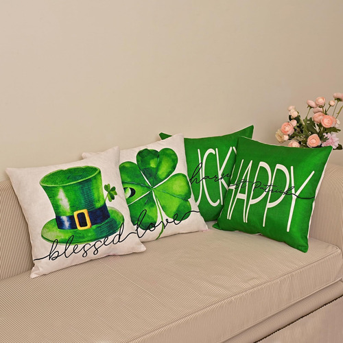 St Patricks Day Decor-throw Pillow Covers 18x18 En Un Set De