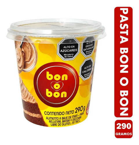 Pasta Arcor Bonobon Relleno Untable Sabor Maní (frasco 290g)
