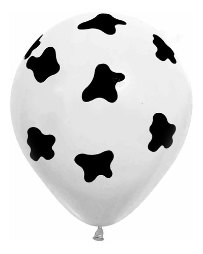 50pz Globos Látex Con Manchas De Vaca Vaquero