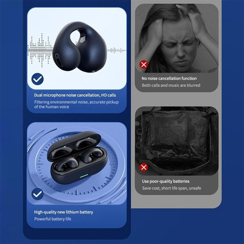 Auriculares Inalámbricos Bluetooth Con Clip Para Orejas, Aur