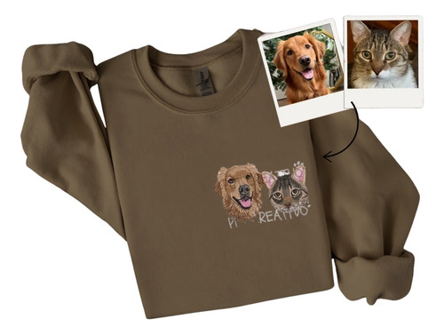 Moletom Com Seu Pet Bordado Presente Personalizado Unissex