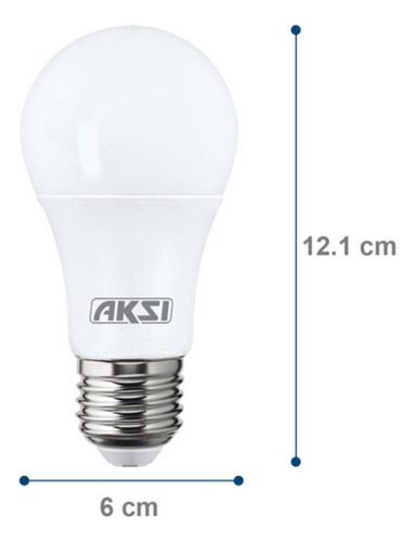 10 Piezas Foco Led 12w Aksi Luz Cálida E27 A19 Ahorrador