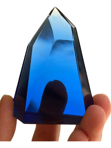 Pedra Obsidiana Azul Transparente Translucida Rara Linda