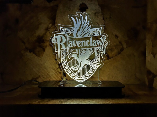 Lampara 3d Led Ravenclaw Harry Potter Ilusion 7 Colores