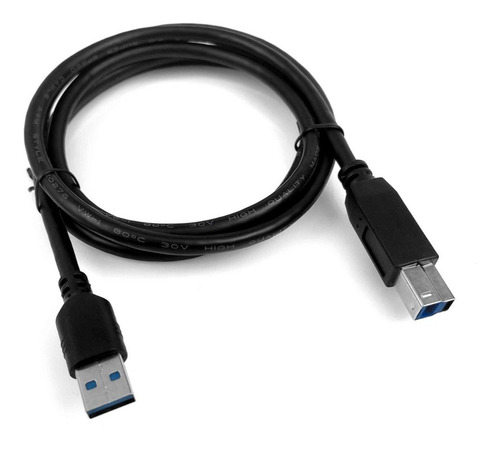 Imagem 4 de 5 de Cabo Usb 3.0 Para Impressora A Macho X B Macho 3 Metros