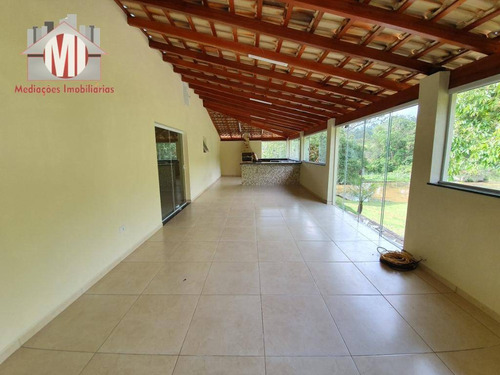 Linda Chácara Com Lago, Casa Nova, Arborizada, Lugar Maravilhoso Com 02 Dormitórios À Venda, 3000 M² Por R$ 400.000 - Zona Rural - Pinhalzinho/sp - Ch0578