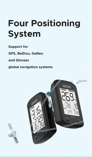 Ciclocomputador Geoid CC400 Gps Bluetooth Ant+ Usb Impermeable Color Negro