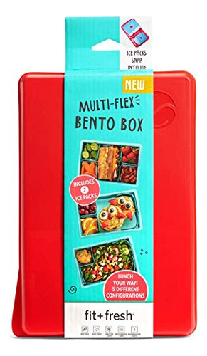 Fit & Fresh Collection Multi-flex Bento Box Con 2 Paquetes .