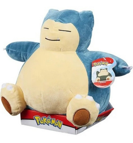 Imagen 3 de 6 de Peluche Pokemon Go Snorlax 28 Cm Original Art 95257