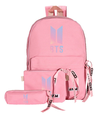Mochila Student Bts Estuche Kit De 3pcs Mochila Student Bts Estuche Kit De 3pcs