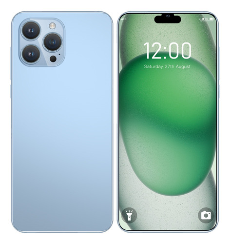 Teléfonos Inteligentes Android Baratos I15 Pro Max 6.3 Pulgadas Ram1gb Y Rom16gb Azul