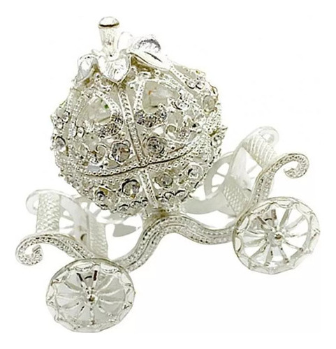 Joyero De Cristal Con Forma De Carruaje De Calabaza, Joyero