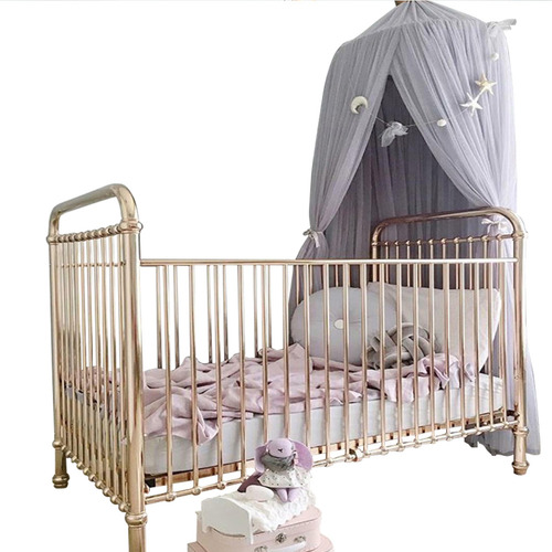 Cama Infantil De Malla Para El Hogar Con Mosquitera Gris, Co