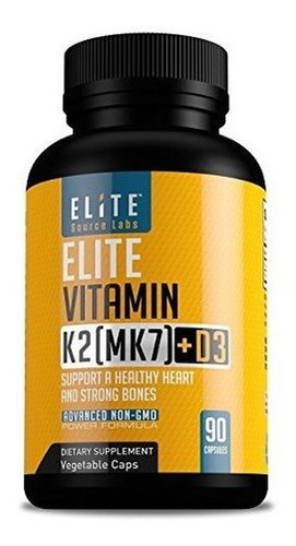Suplemento De Vitamina K2 (mk7) Con D3 - Complejo Potente De
