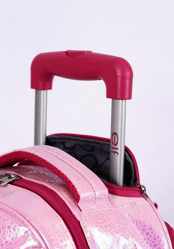 Mochila Elf Con Carro Base De Goma Arco Iris Diseño De La Tela Brillos