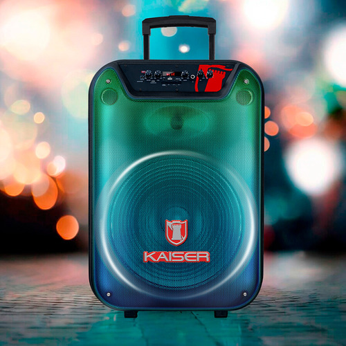Bafle Kaiser 15 Pulg 25,000w Pmpo Llantas Micrófono Ksw-3515 Negro