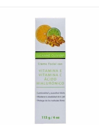 Crema Suzzane Olivier Vitamina C E Ácido Hialuronico Fac Col