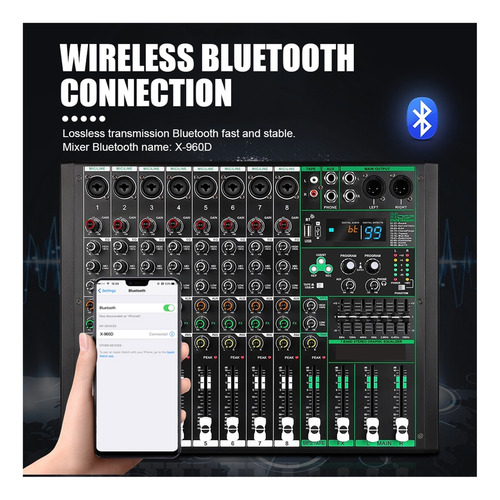 Mezclador De Audio De 8 Canales, Mesa De Sonido, Consola