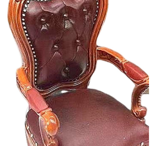 Silla Para Casa De Muñecas, Escala 1/12, Marrón Oscuro