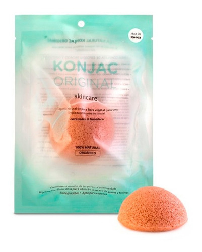 Esponja Facial Konjac Arcilla Rosa Frances Piel Áspera 