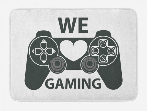 Alfombra De Bao Lunarable Gamer, We Love Gaming Words Diseo