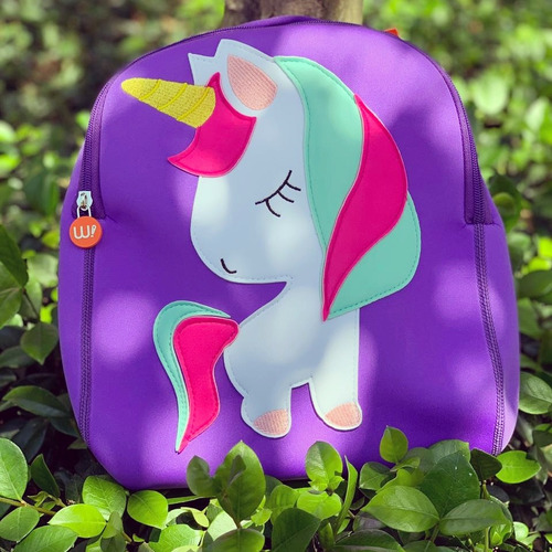 Imagen 7 de 7 de Mochila Waykap - Unix - Preescolar Jardín Zoo - Unicornio