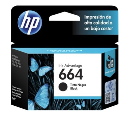 Cartucho Hp 664 Black Ink F6v29al 