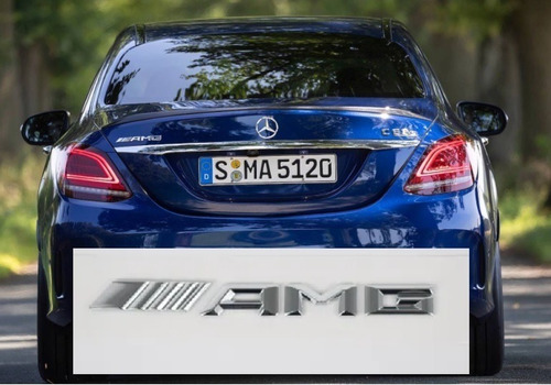 Emblema Logo Mercedes Benz Amg Baul Cromo Clase Adhesivo